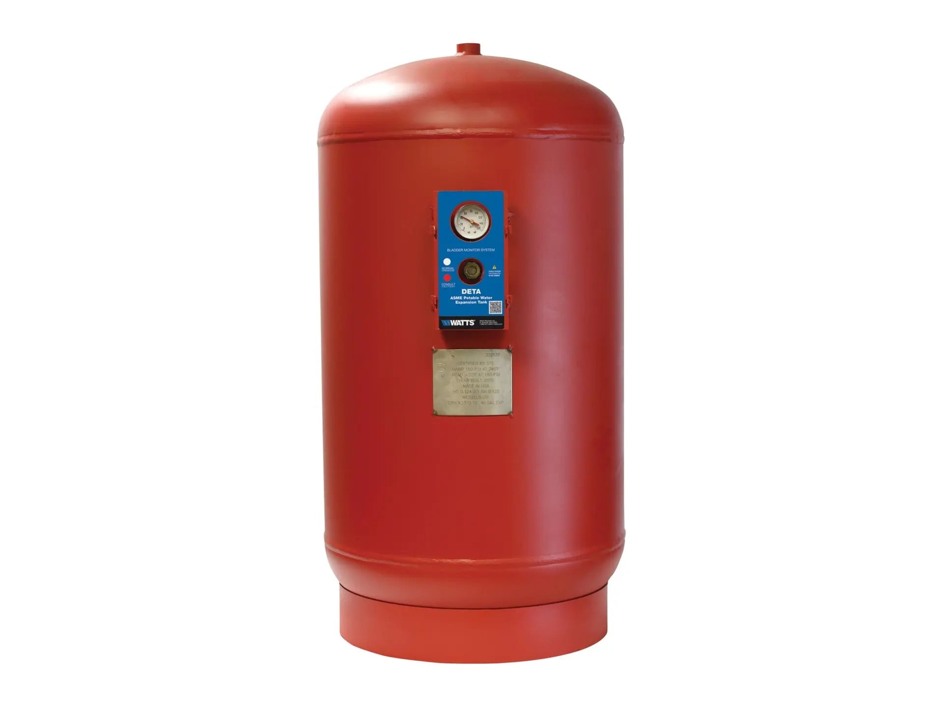 Watts 0212037, DET A 210 Potable Water Expansion Tank, 1 IN MNPT Connection, Volume 90 Gallons