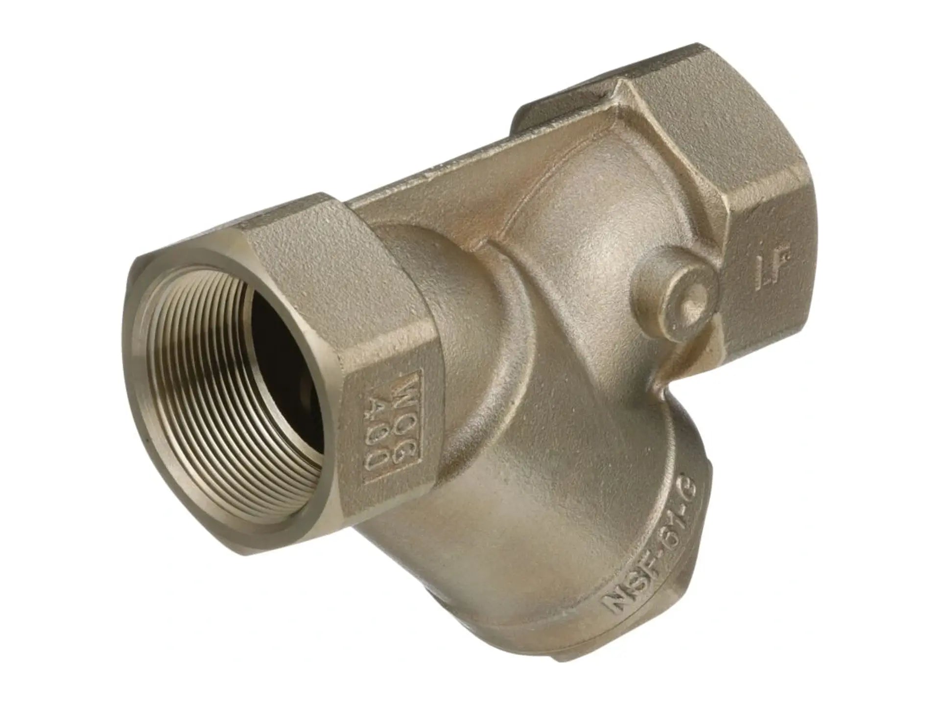 Watts 0379118, 3" Bronze Wye Pattern Strainer, Thread, 20 Mesh Screen, Tapped Retainer Cap, Closure