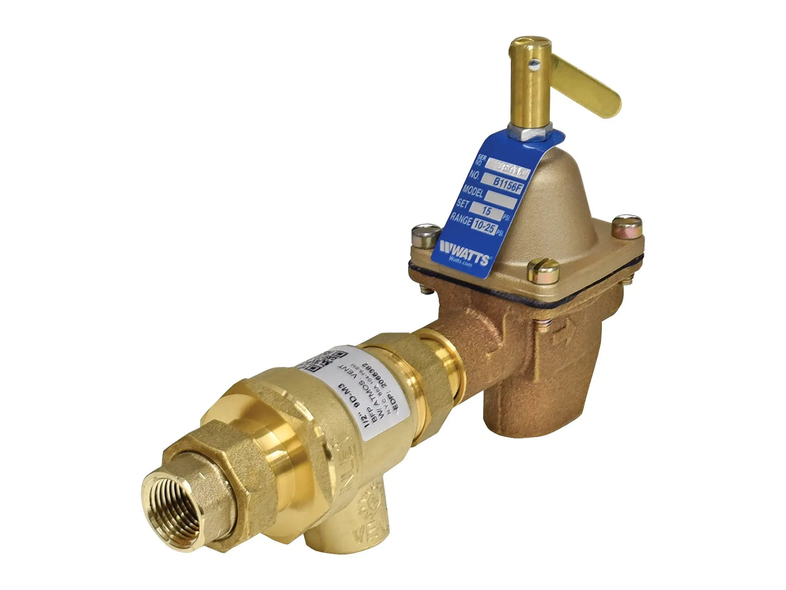Watts 0386463, 1/2 IN Bronze Combination Fill Valve and Backflow Preventer
