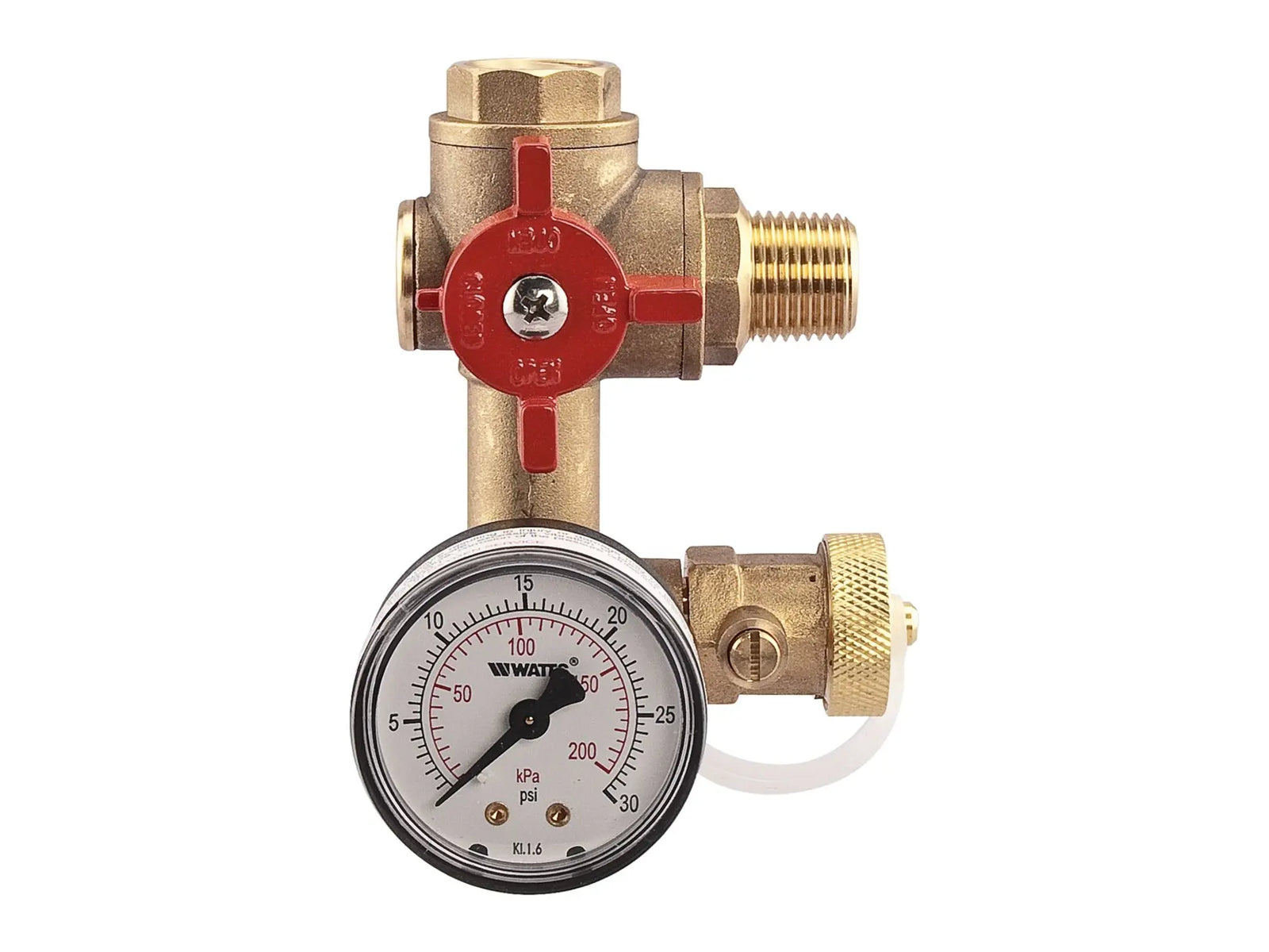 Watts 0386466, 1/2" Residential Boiler Fill Fitting, Three Way Ball Valve, Drain Port, Pressure