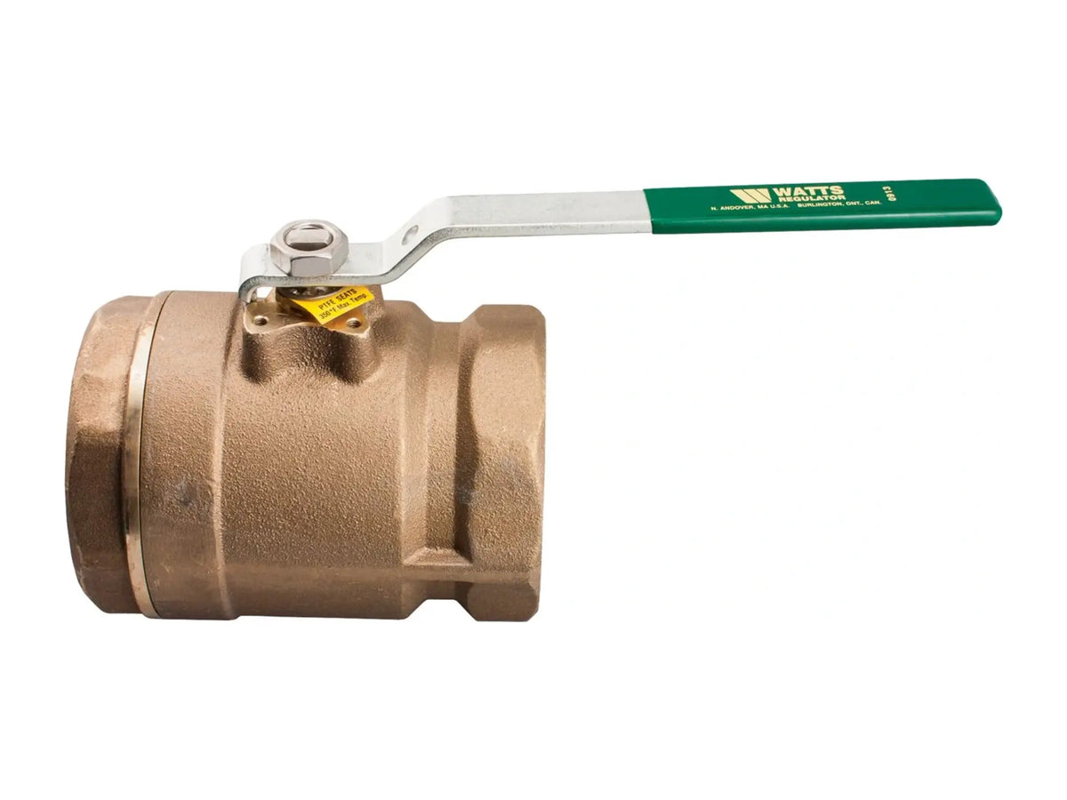 Watts 0555194, 4" Lead Free 2-Piece Standard Port Ball Valve with Threaded Ends