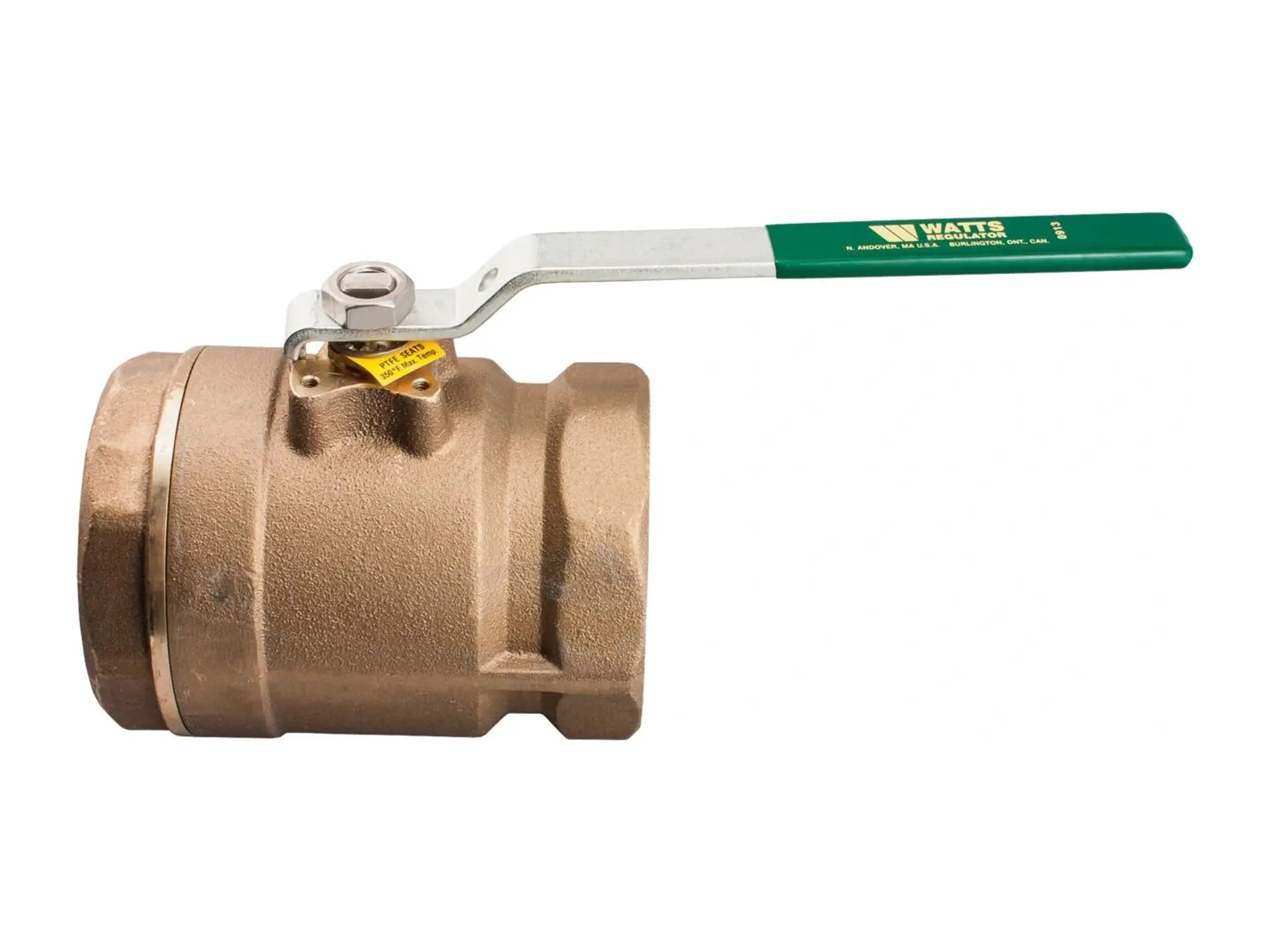 Watts 0555194, 4" Lead Free 2-Piece Standard Port Ball Valve with Threaded Ends