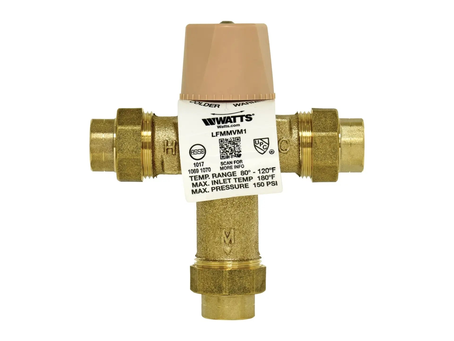 Watts 0559119, LFMMV-UT-M1 Thermostatic Mixing Valve for Tempered Water