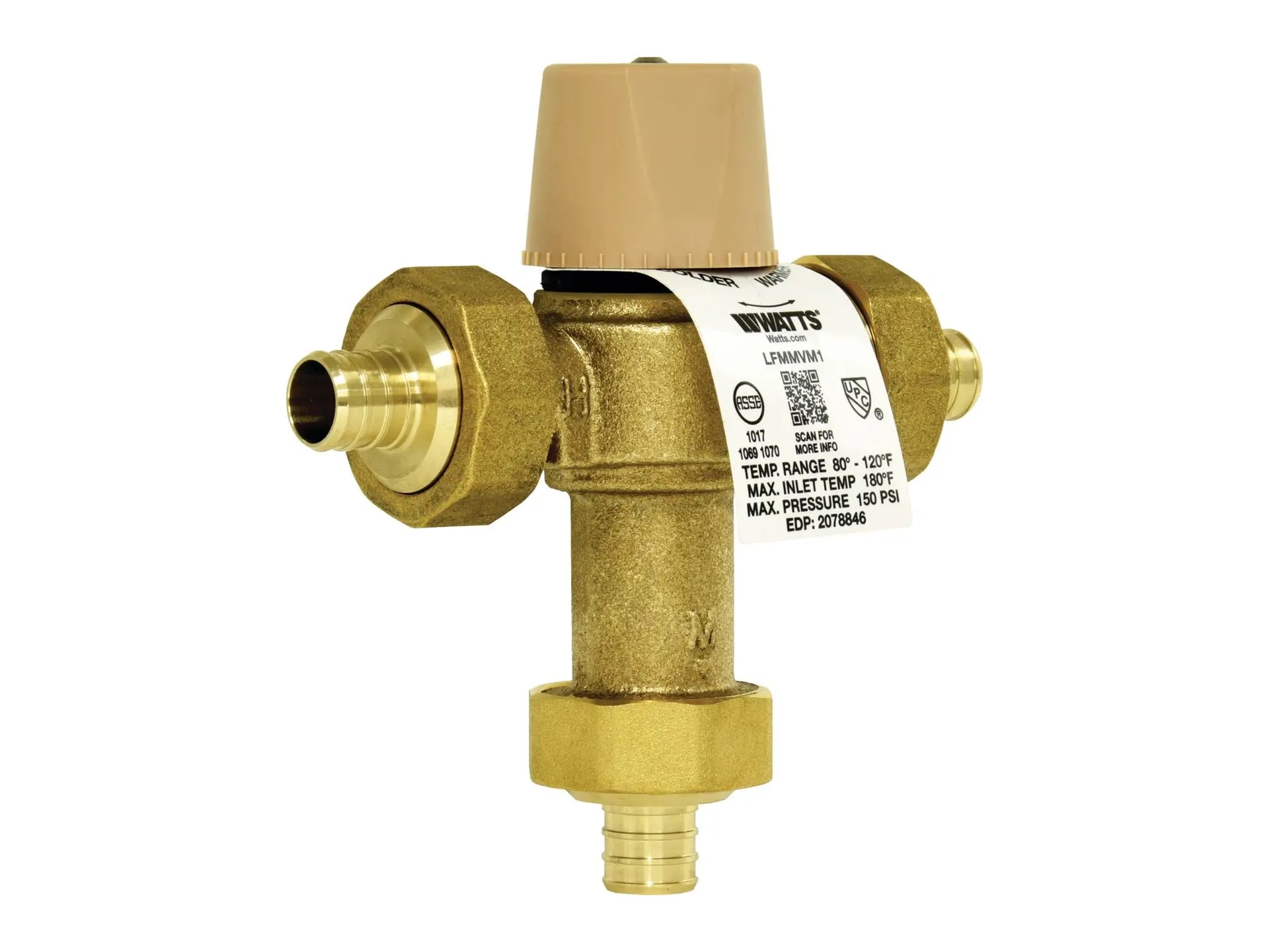 Watts 0559120, LFMMV-PEX-M1 Thermostatic Mixing Valve for Potable Water