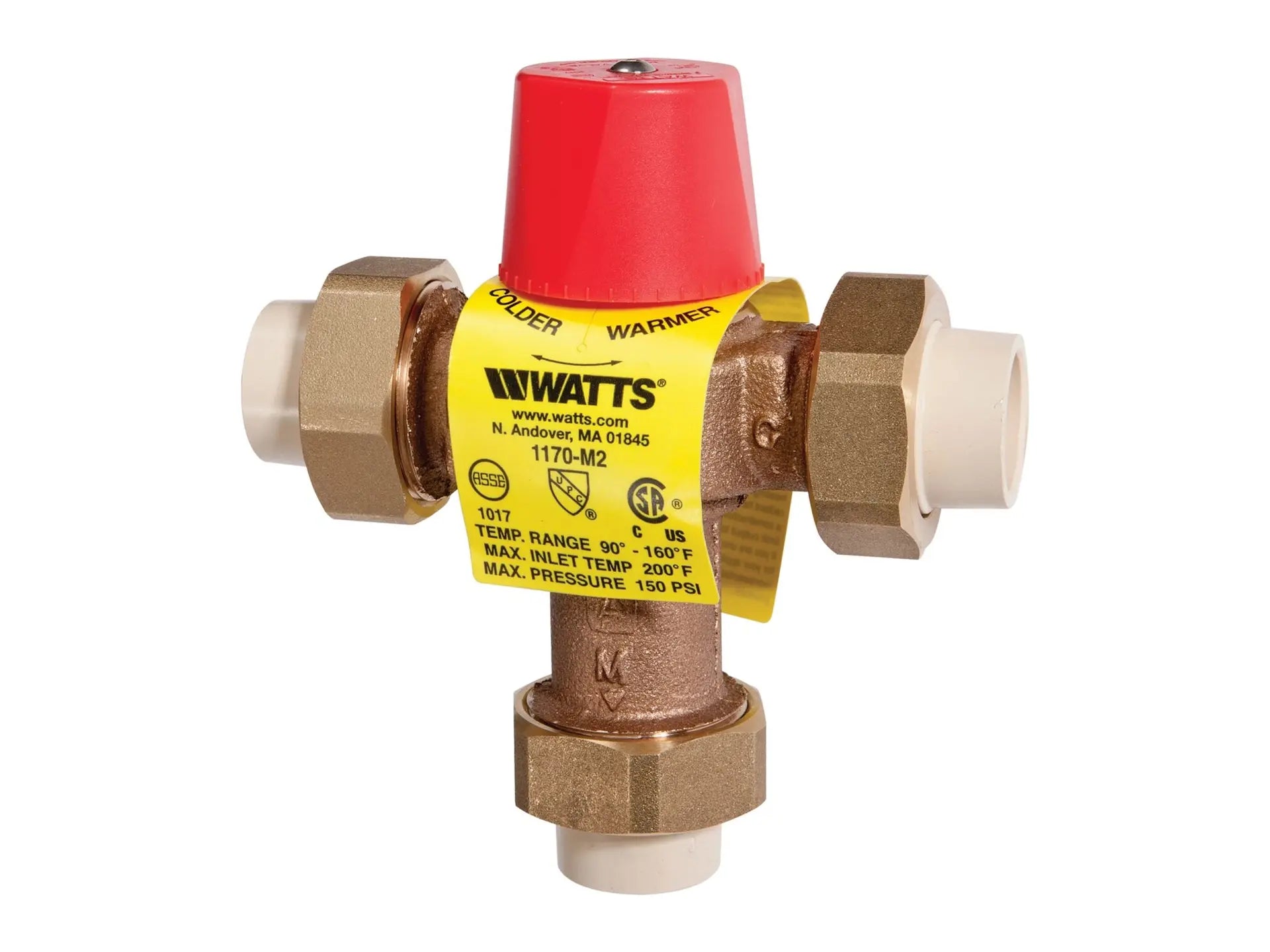 Watts 0559145, LF1170-CPVC-M2 Hot Water Temperature Control Valve