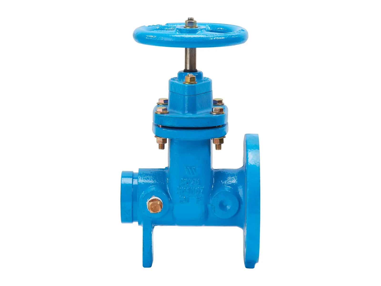 Watts 0701352, 4" Ductile Iron Resilient Wedge Gate Valve, Flange x Groove, Epoxy Coated