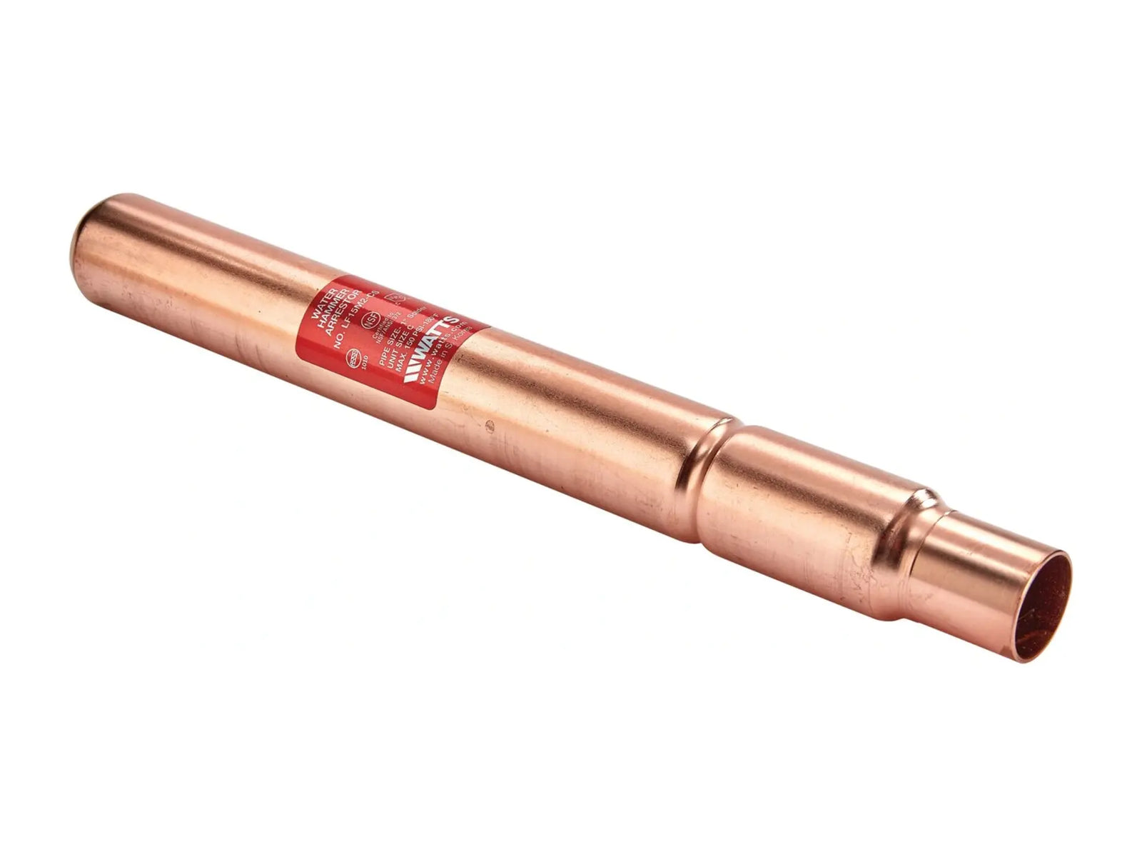 Watts 0750152, 1" Lead Free Water Hammer Arrestor, Solder End Connection, Unit Size C