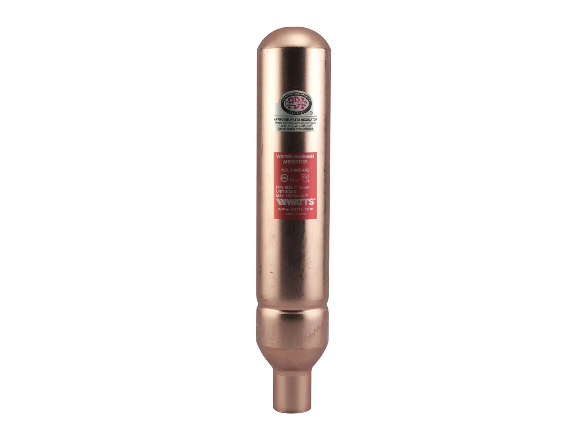 Watts 0750153, 1" Lead Free Water Hammer Arrestor, Solder End Connection, Unit Size D