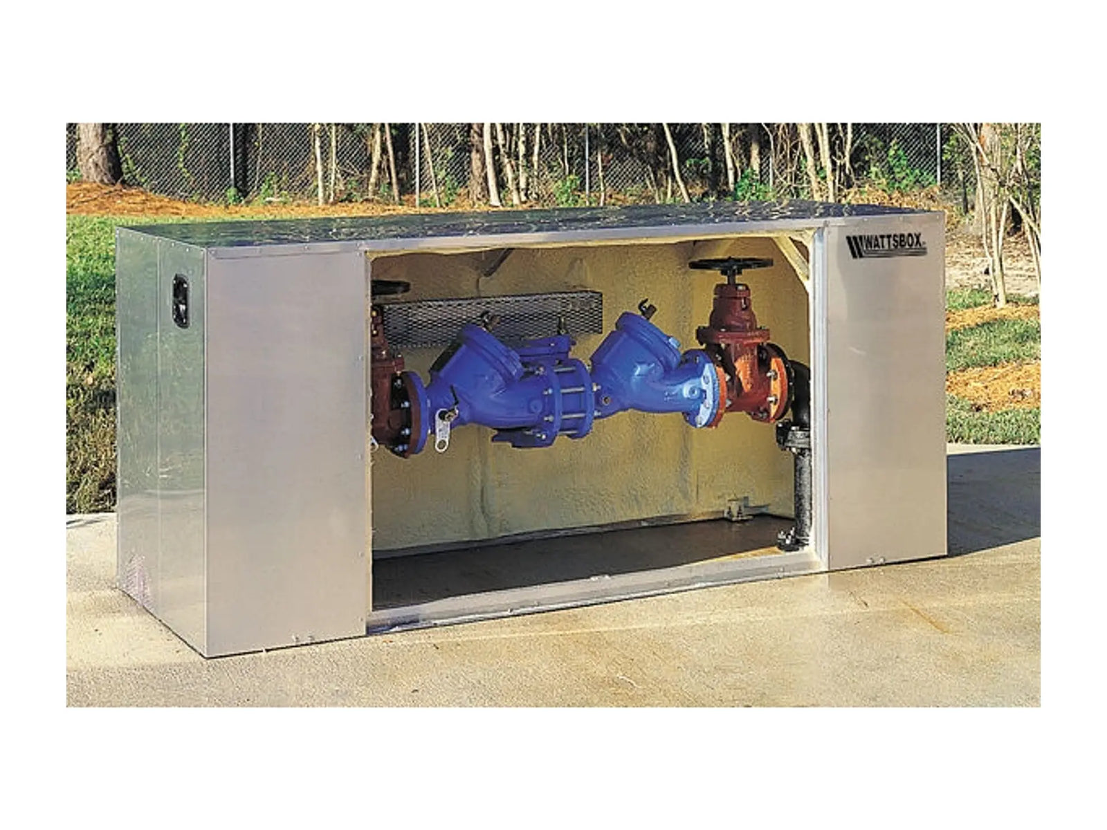 Watts 0889360, 73" X 67" X 60" Aluminum Stucco Protective Insulated Backflow Enclosure