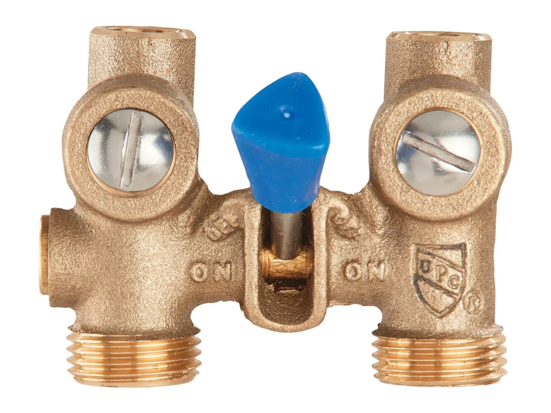 Watts 0958060, 1/2" Bronze Ball-Type Washing Machine Shutoff Valve with Copper Adapters for Solder