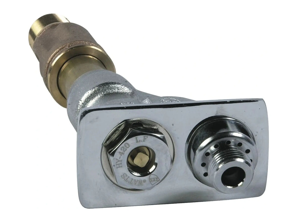 Watts 8151591, Wall Hydrant, Non-Freeze, Vacuum Breaker, Key Op, Chrome Plated Face, Bronze Body