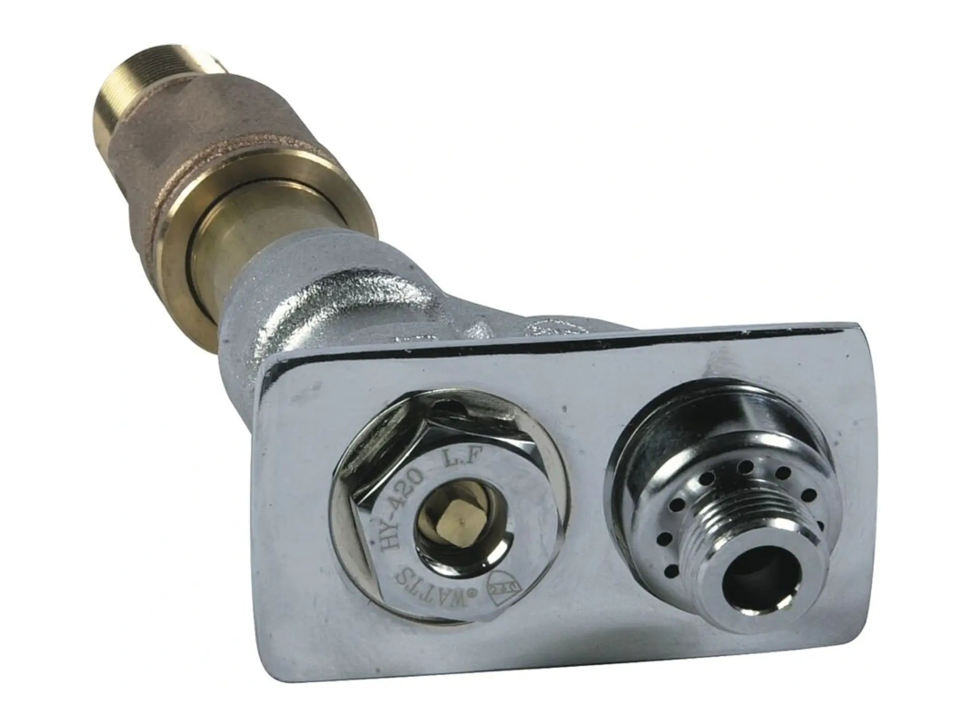 Watts 8151591, Wall Hydrant, Non-Freeze, Vacuum Breaker, Key Op, Chrome Plated Face, Bronze Body