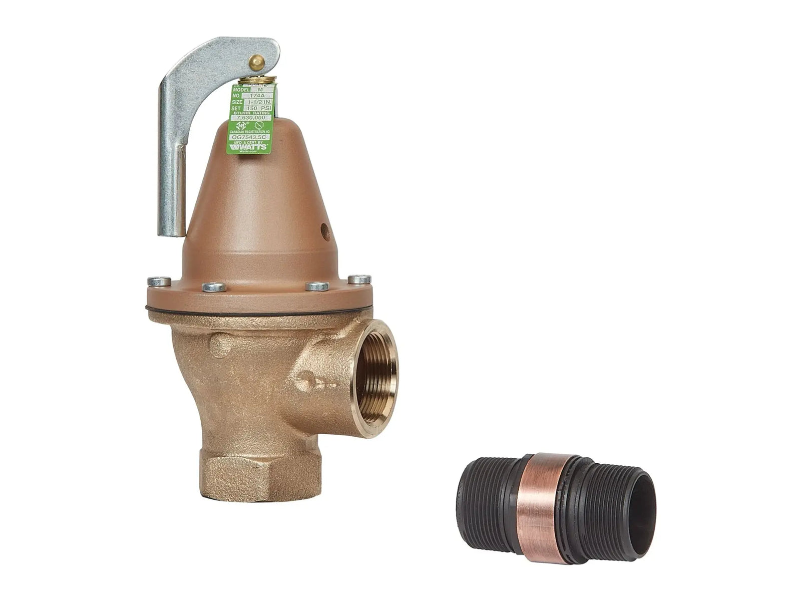 Watts F121544, 1.5" LF174A 100 PSI Relief Valve