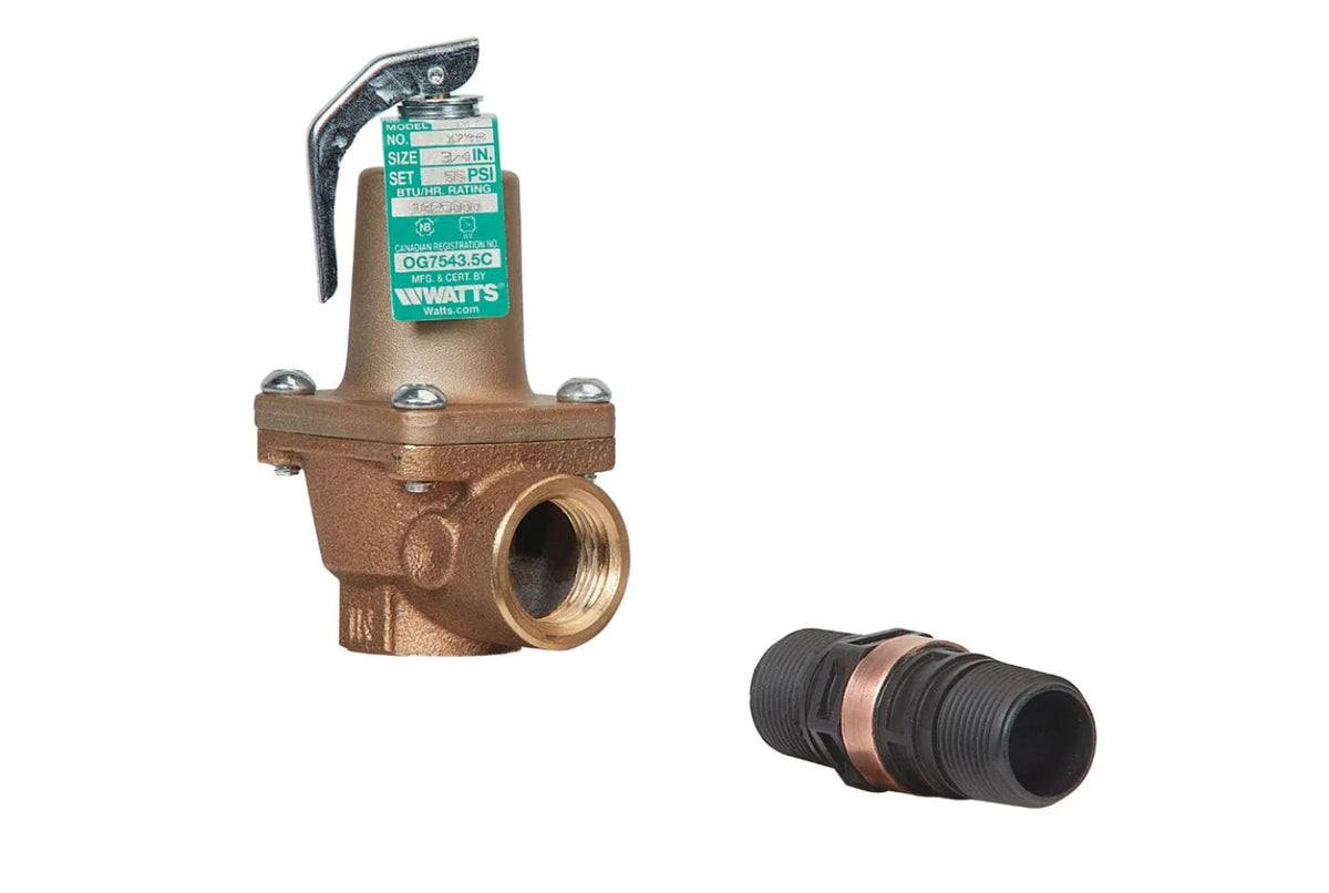 Watts F274428, 3/4 In 174A Bronze Boiler Pressure Relief Valve