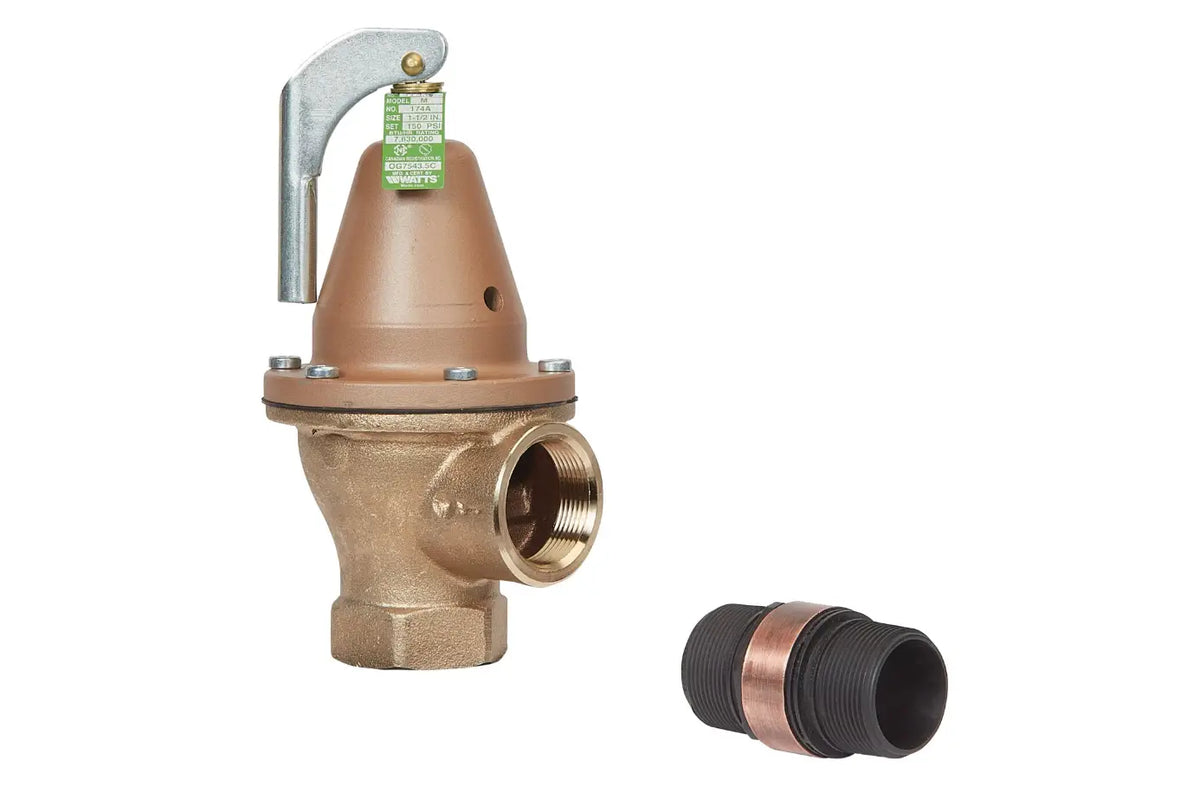 Watts F276892, 1-1/2" Bronze Boiler Pressure Relief Valve 174A