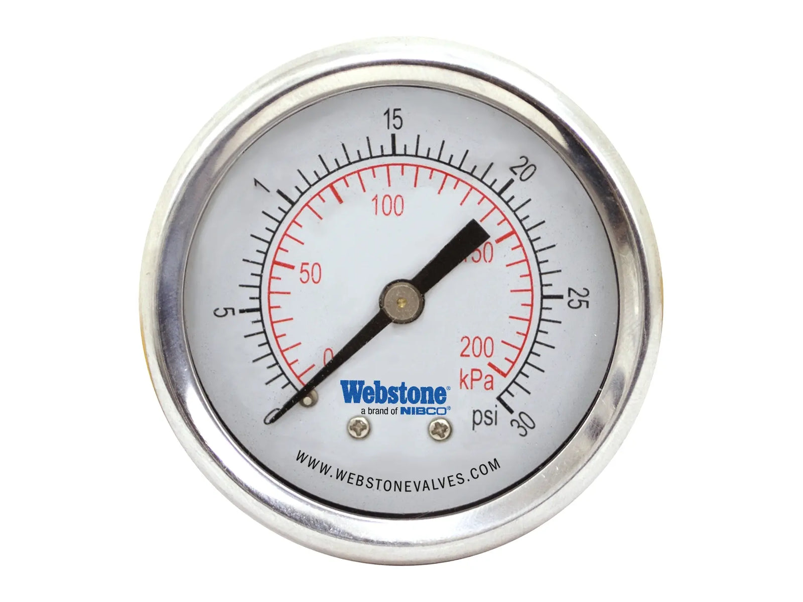 Webstone 1/4" Stainless Steel Pressure Gauge H-31000