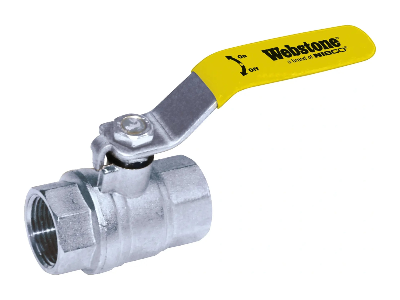 Webstone THD-X080 1/4" x 1/4" FIP Nickel Plated Ball Valve H-40800W
