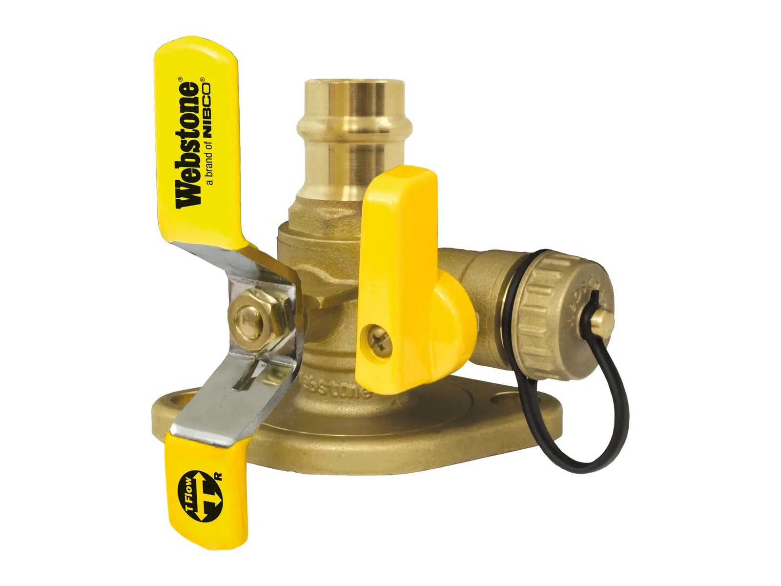 Webstone THD-X141 1" FIP x Rotating Flange Isolator w/Drain H-41414