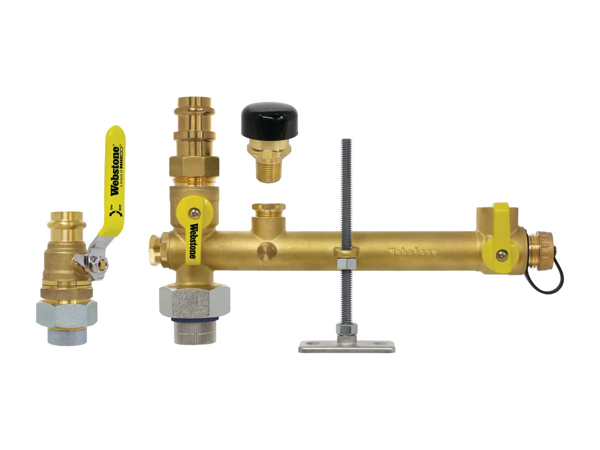 Webstone THD-X165W-DU-BV-VR 3/4" Pro-Pal Water Heater Service Valve Kit H-41653W-DU-BV-VR