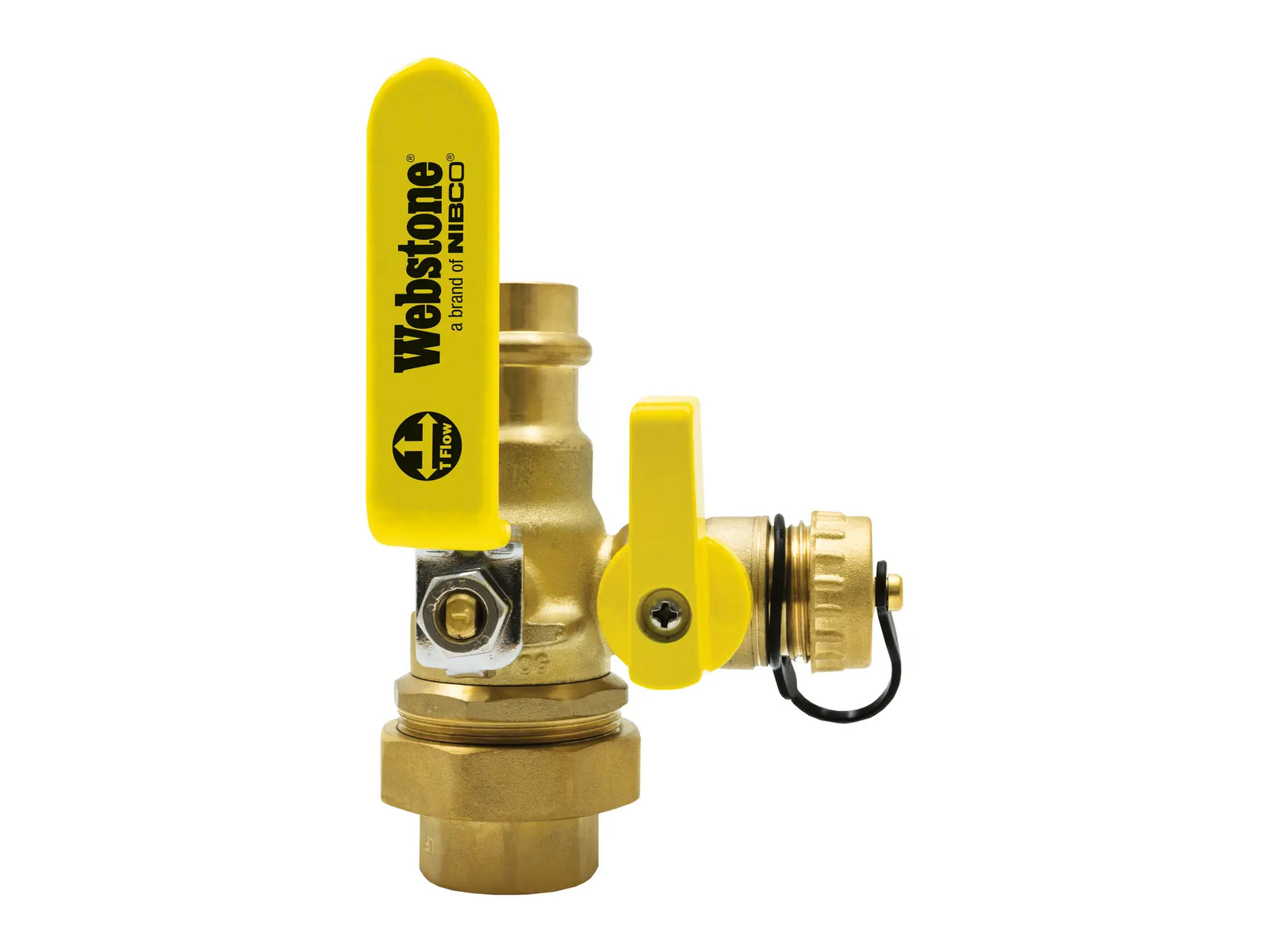 Webstone SWT-X043W 3/4" x 3/4" FIP Union x SWT Pro-Pal Ball Drain W/Union H-50433W