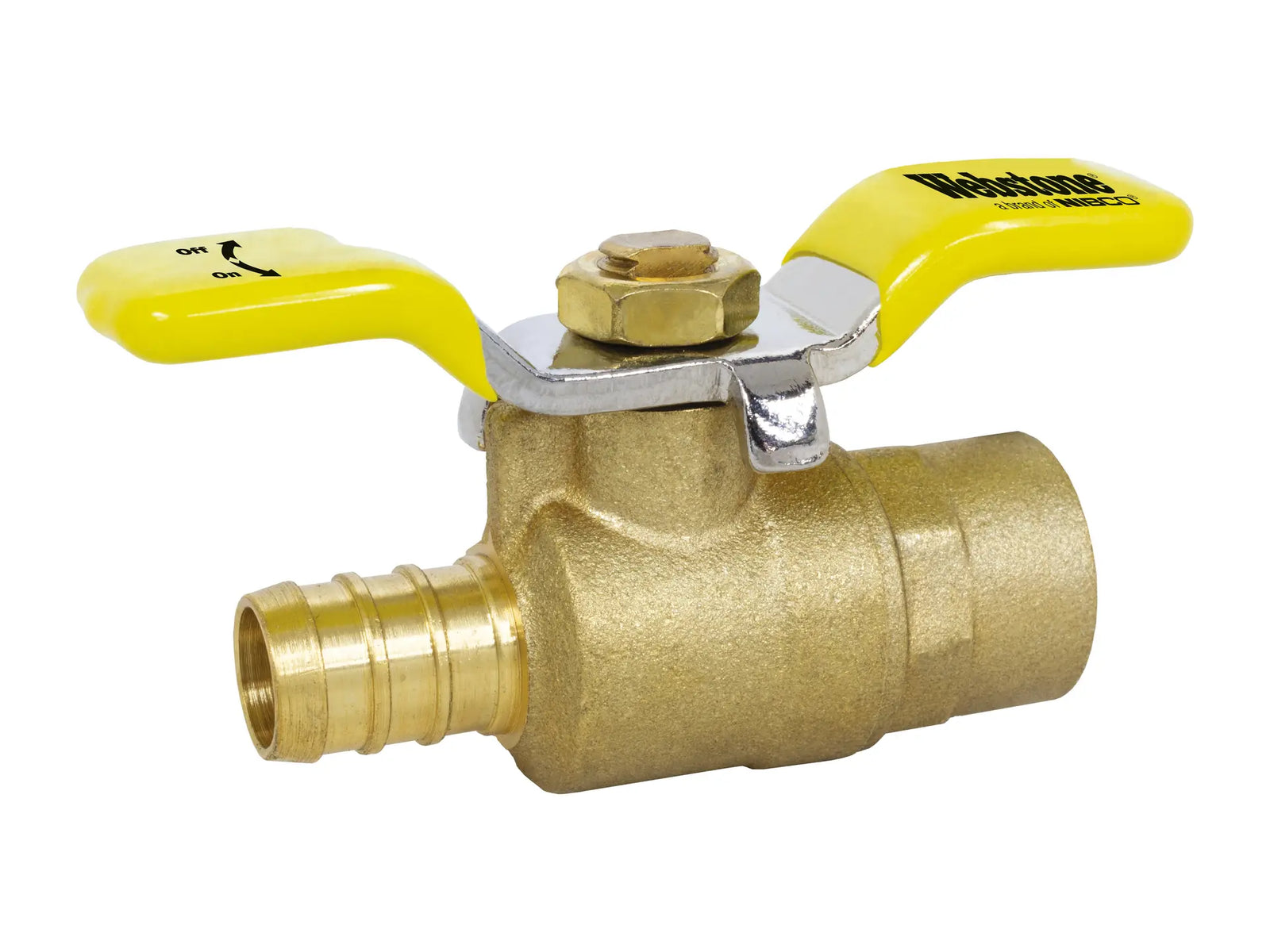 Webstone PEX-X068 1/2" x 1/2" F1807 PEX x SWT Transition Brass Ball Valve H-50682