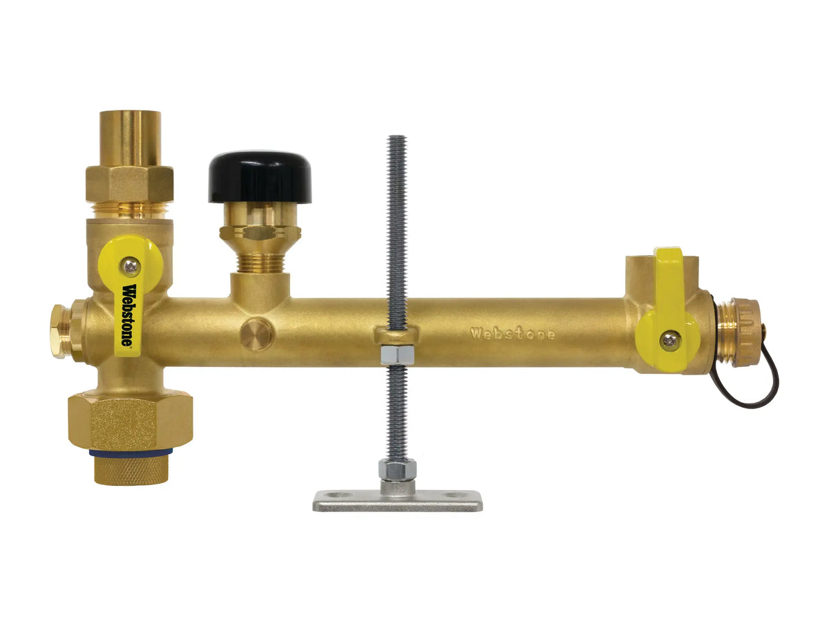 Webstone SWT-X265W-VR 1/2" x 3/4" x 3/4" x 3/4" Pro-Pal Water Heater Supply Valve H-52652W-VR