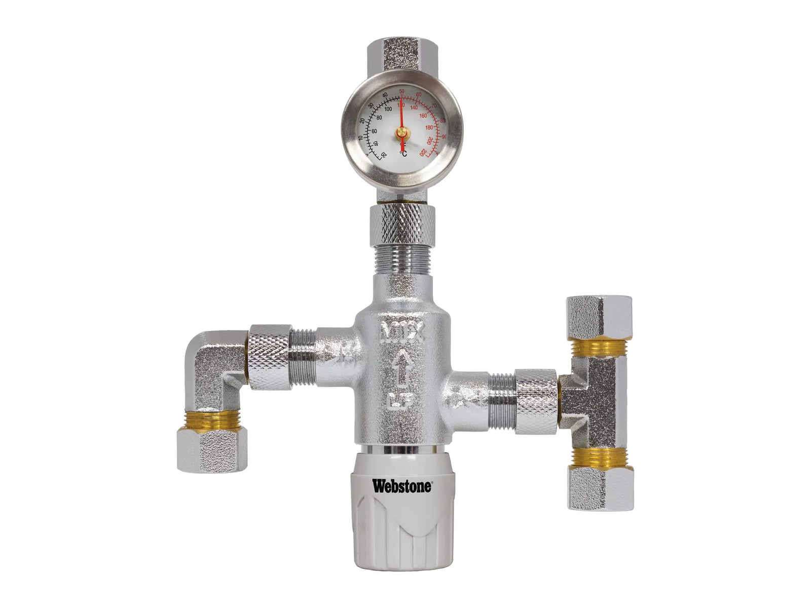 Webstone 3/8" Compression Thermostatic Mixing Valve H-77211W-TG