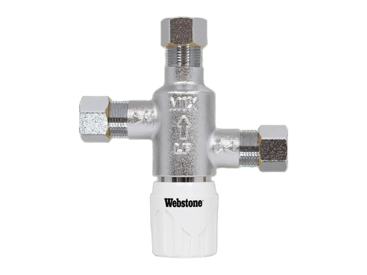 Webstone 3/8" Compression Thermostatic Mixing Valve H-77401W