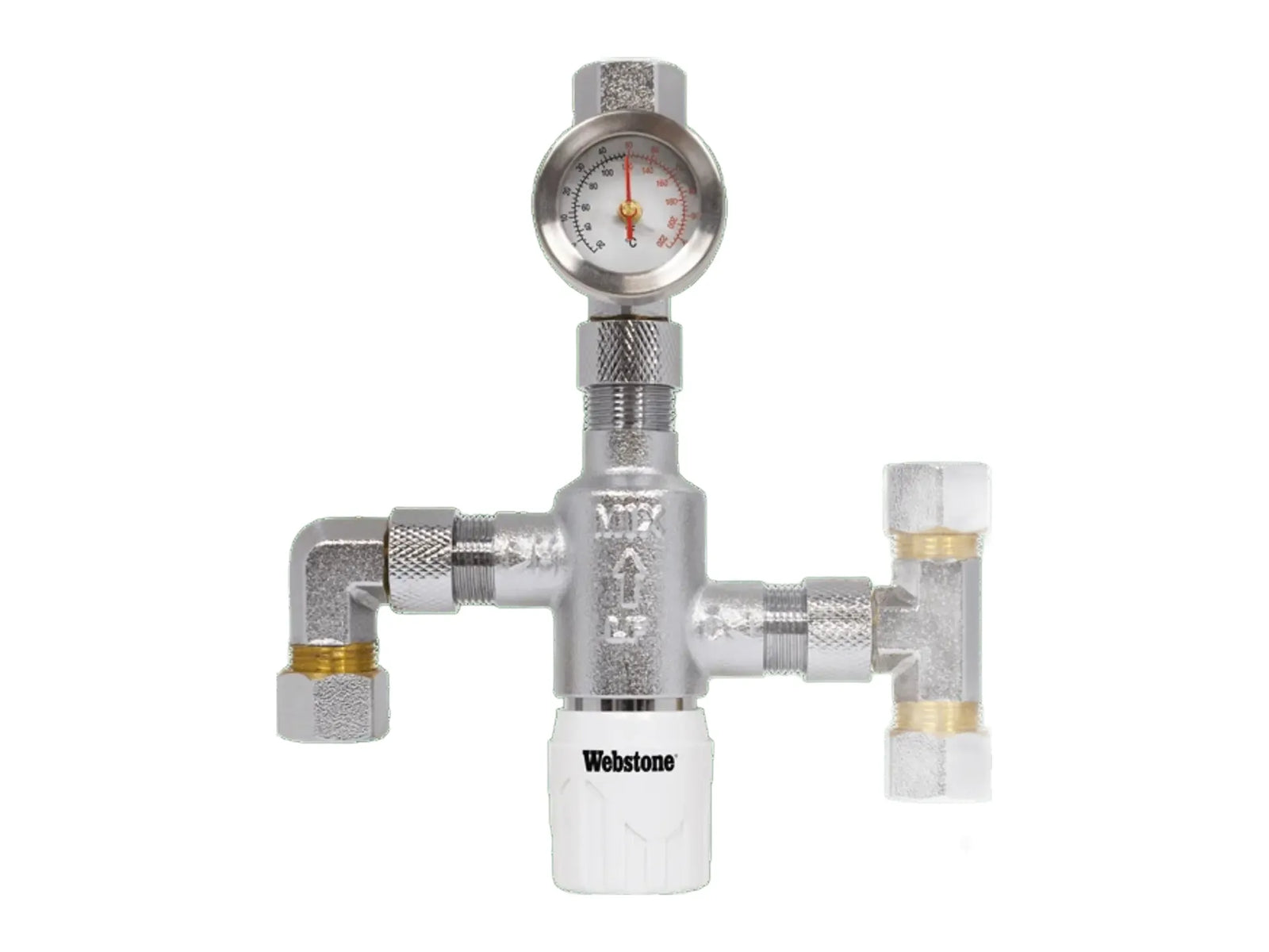Webstone 3/8" Compression Thermostatic Mixing Valve H-77411W-TG