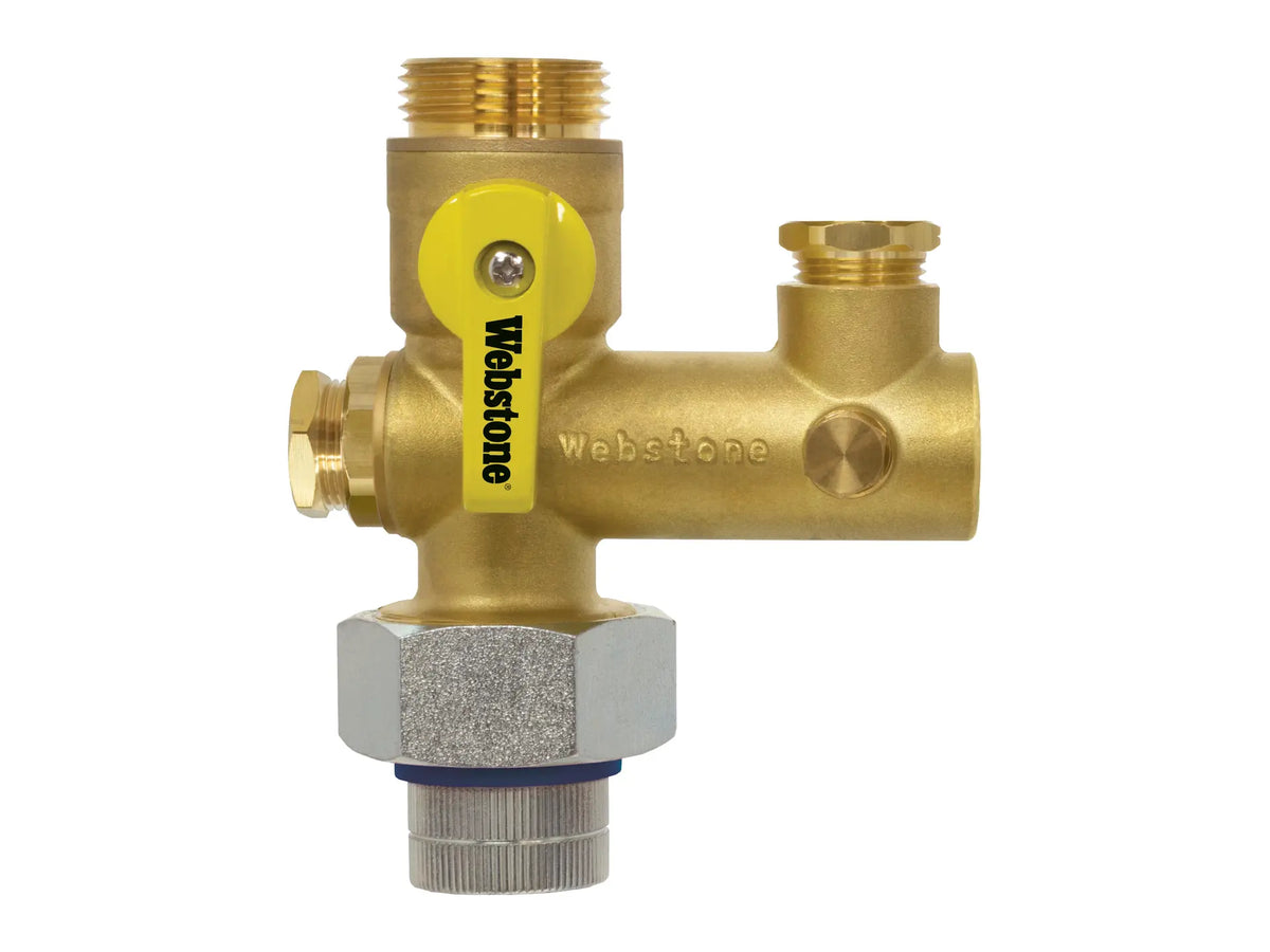 Webstone 3/4" x 1" Pro-Pal Dielectric Water Heater Supply Valve H-G1663W