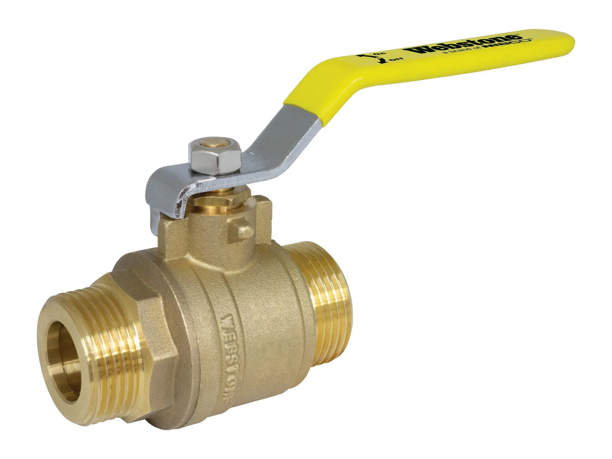 Webstone H-G1706W-R, THD-G170W 1 1/2 X 1 Full Flow Forged DZR Brass Ball Valve