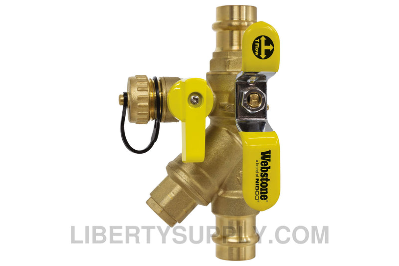 Webstone 1" x 1" Press LF DZR Brass Ball Drain Valve H-G1564W