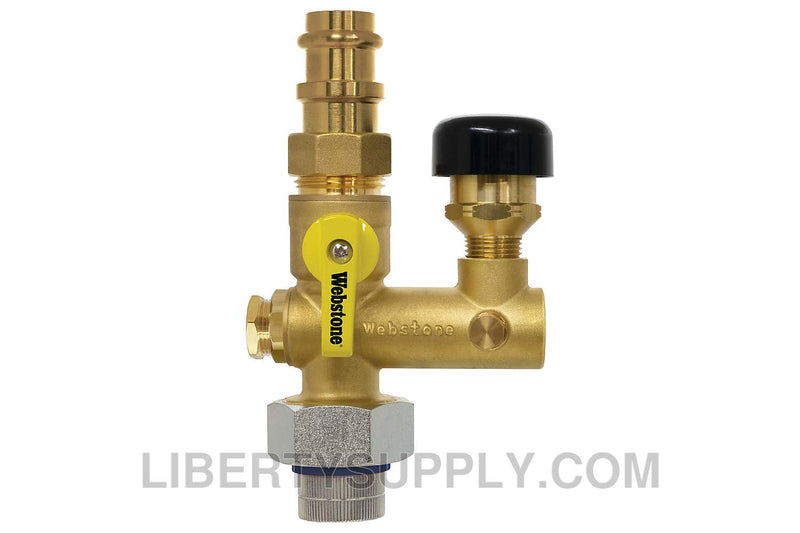 Webstone PSH-X166W-VR 1/2" x 3/4" Pro-Pal Water Heater Supply Valve H-61662W-VR