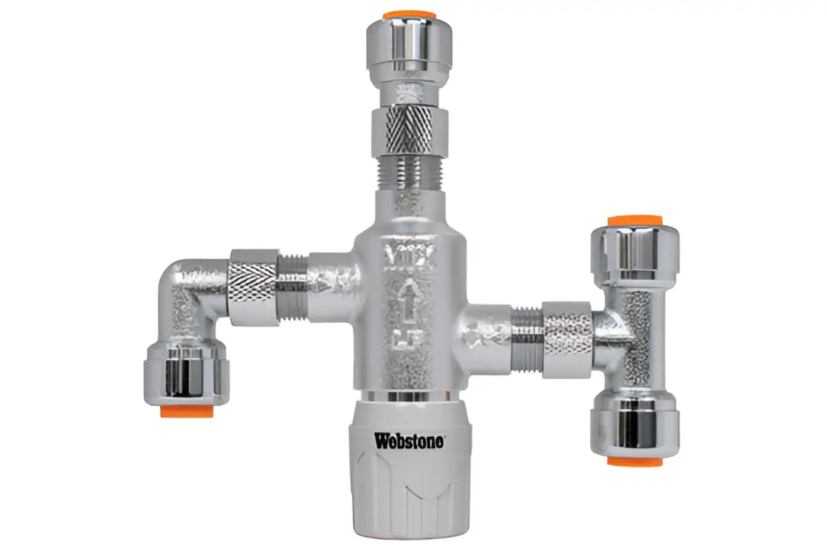 Webstone H‑7‑7610W WP, 1/4" Push Thermostatic Mixing Valve Fitting Set