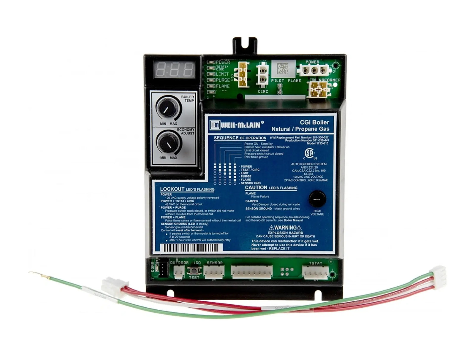 Weil-McLain 381-330-028 High-Efficiency Control Module