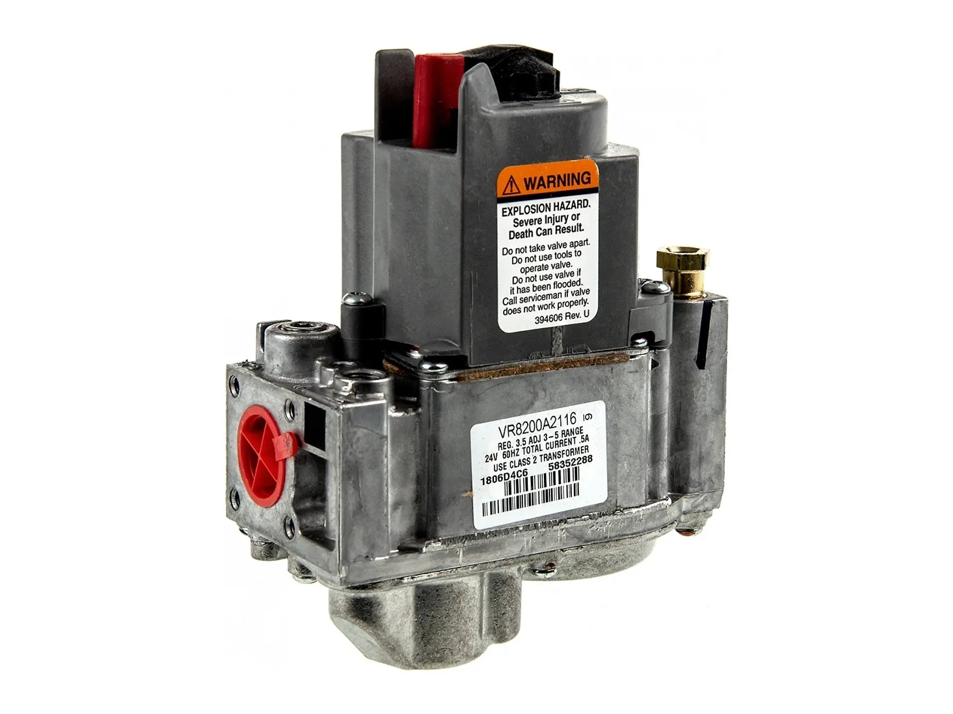Weil-McLain 511-044-360, 1/2" Natural Gas Valve, Dual Main, 24V
