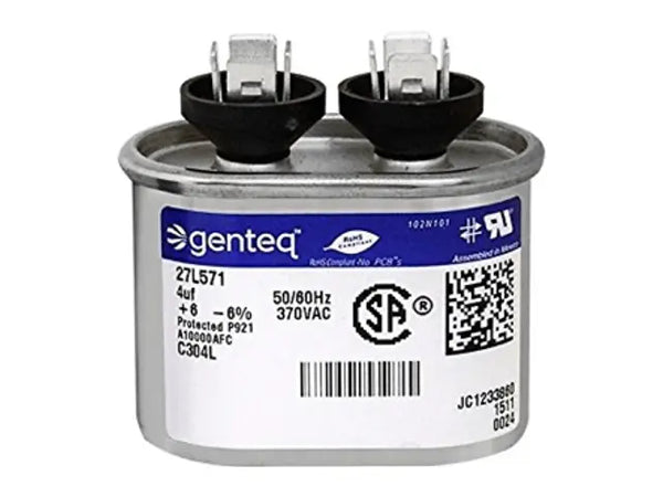 York S1-024-20084-700 4MFD 370V Oval Run Capacitor