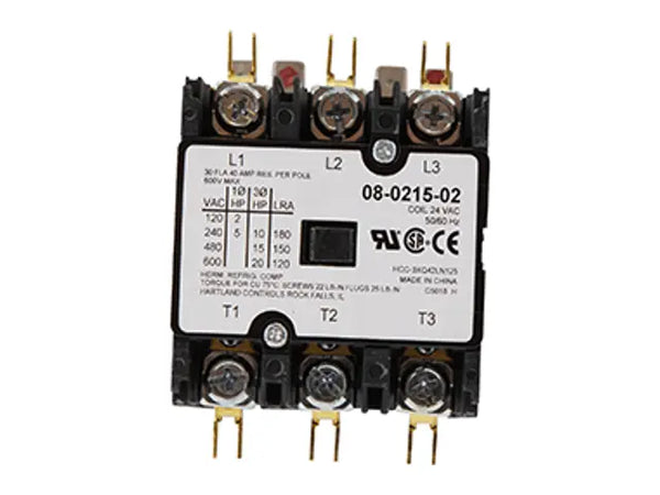 York S1-024-36143-000 24V Contactor, 3 Pole, 30 Amps