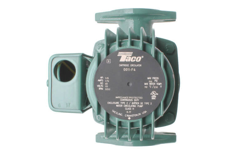 Taco 00 Series 1/8HP, 3250RPM, 115v, 1PH In-Line Booster Pump 0011-F4