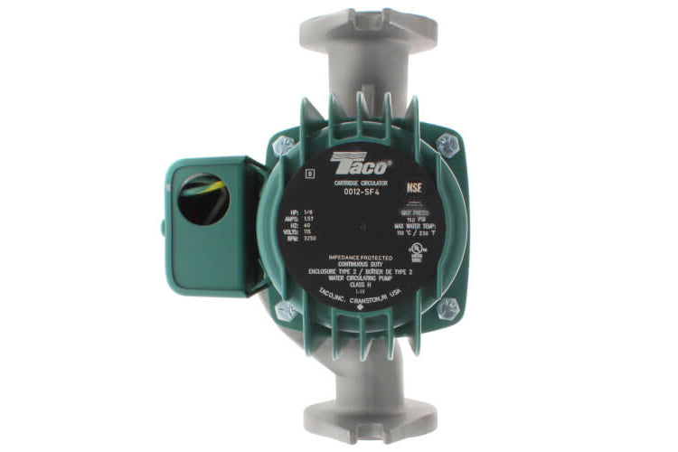 Taco 00 Series 1-1/2" Flgd, 1/8HP, 3250RPM, 115v, 1PH In-Line Booster Pump 0012-SF4