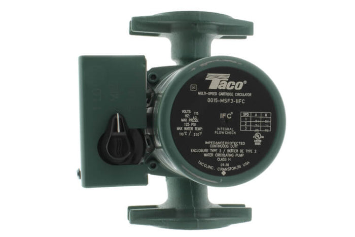 Taco 0015-MSF3-1IFC, 00 Series 3-Speed Cartridge Circulator, CI, Rot-Flg, 115V