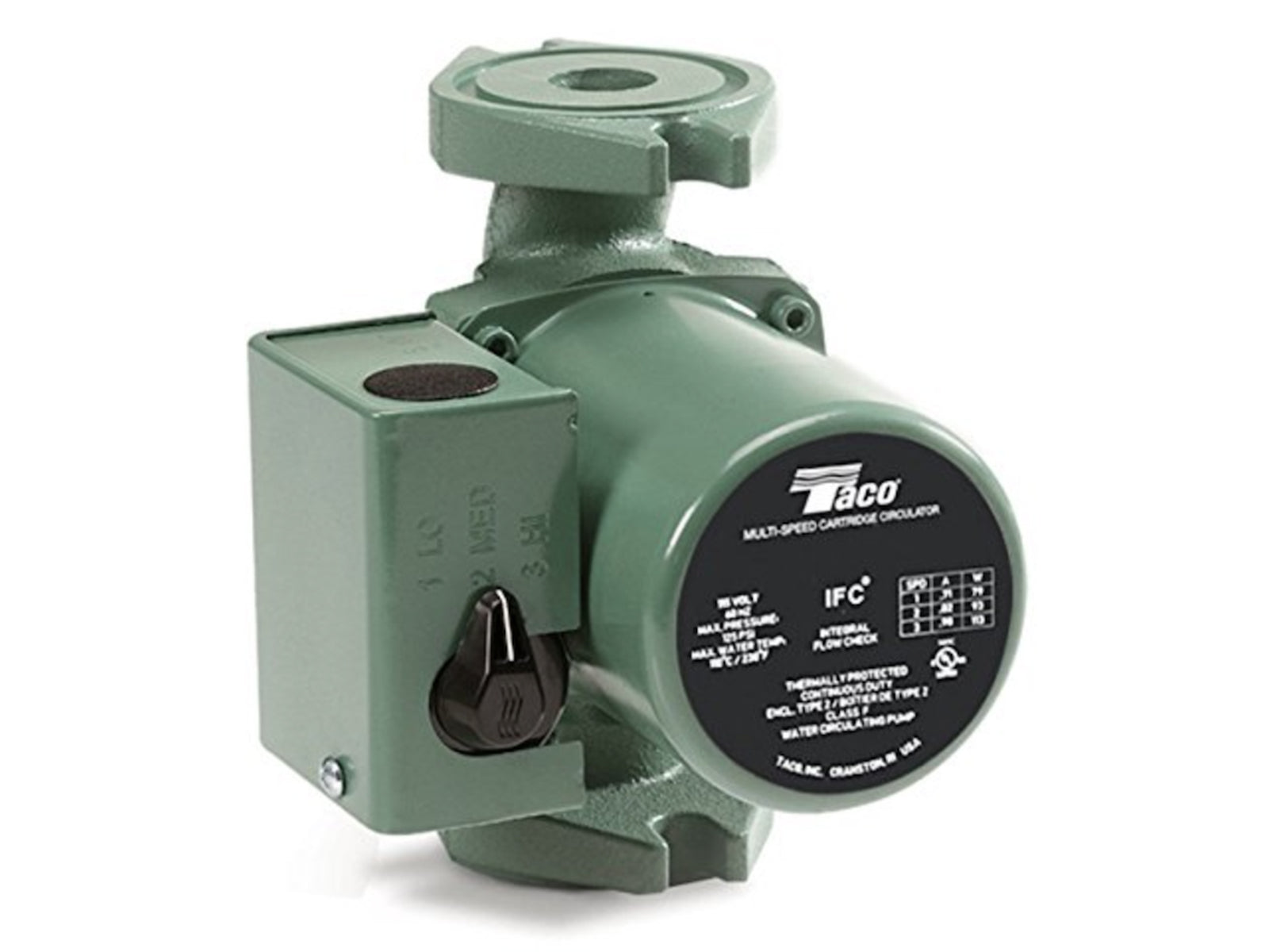 Taco 0015-MSF3-IFC, 00 Series 3-Speed Cartridge Circulator, CI, Flanged,115V