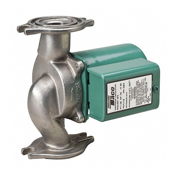 Taco 00 Series 1/25HP, 3250RPM, 115v, 1PH In-Line Booster Pump 007-SF5