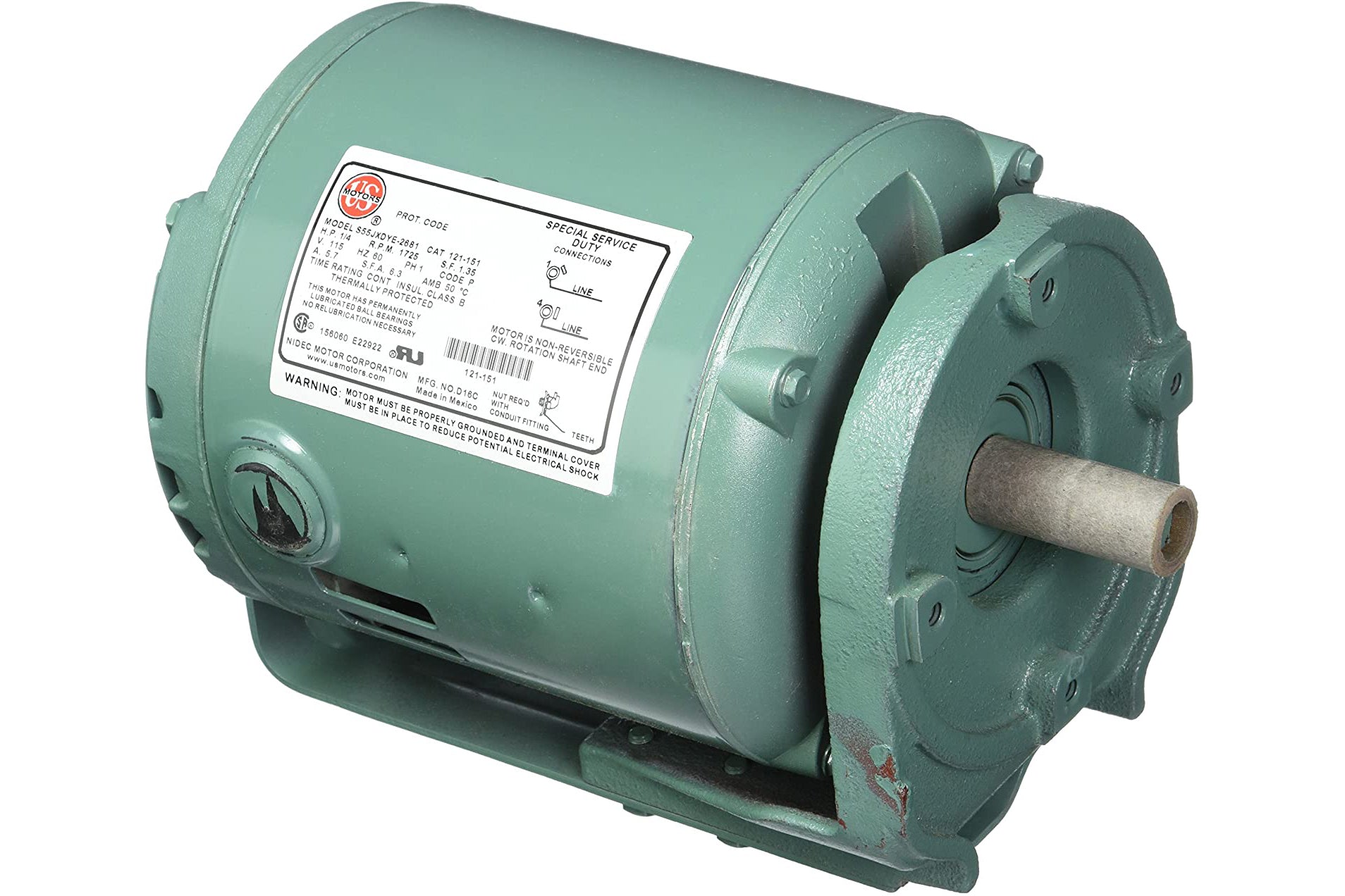 Taco 1/4 HP, 1725 RPM, 115v, Single Phase Motor 121-151RP