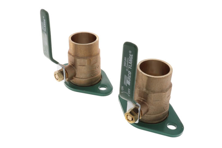 Taco 1-1/2" SWT Brass Shut-Off Flange Set SF-150S-0012