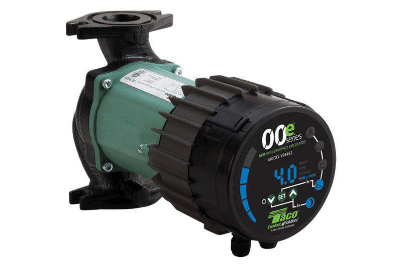 Taco Viridian 1/4HP, 4400RPM, 115v, 1PH In-Line Booster Pump VR3452-HY1-FC1A01