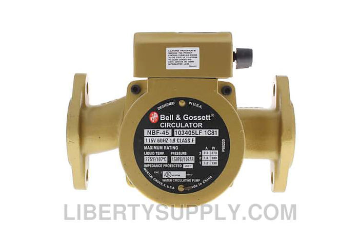 Bell & Gossett Series NBF, 1/6 HP, 3200 RPM, 115v Pump 103405LF