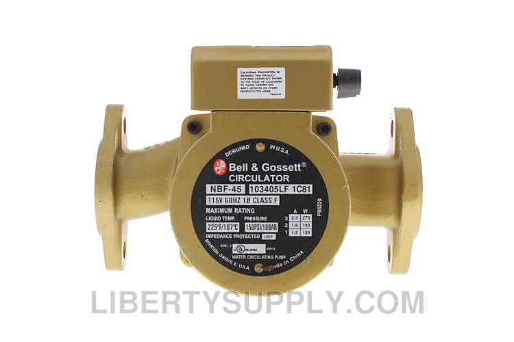 Bell & Gossett Series NBF, 1/6 HP, 3200 RPM, 115v Pump 103405LF