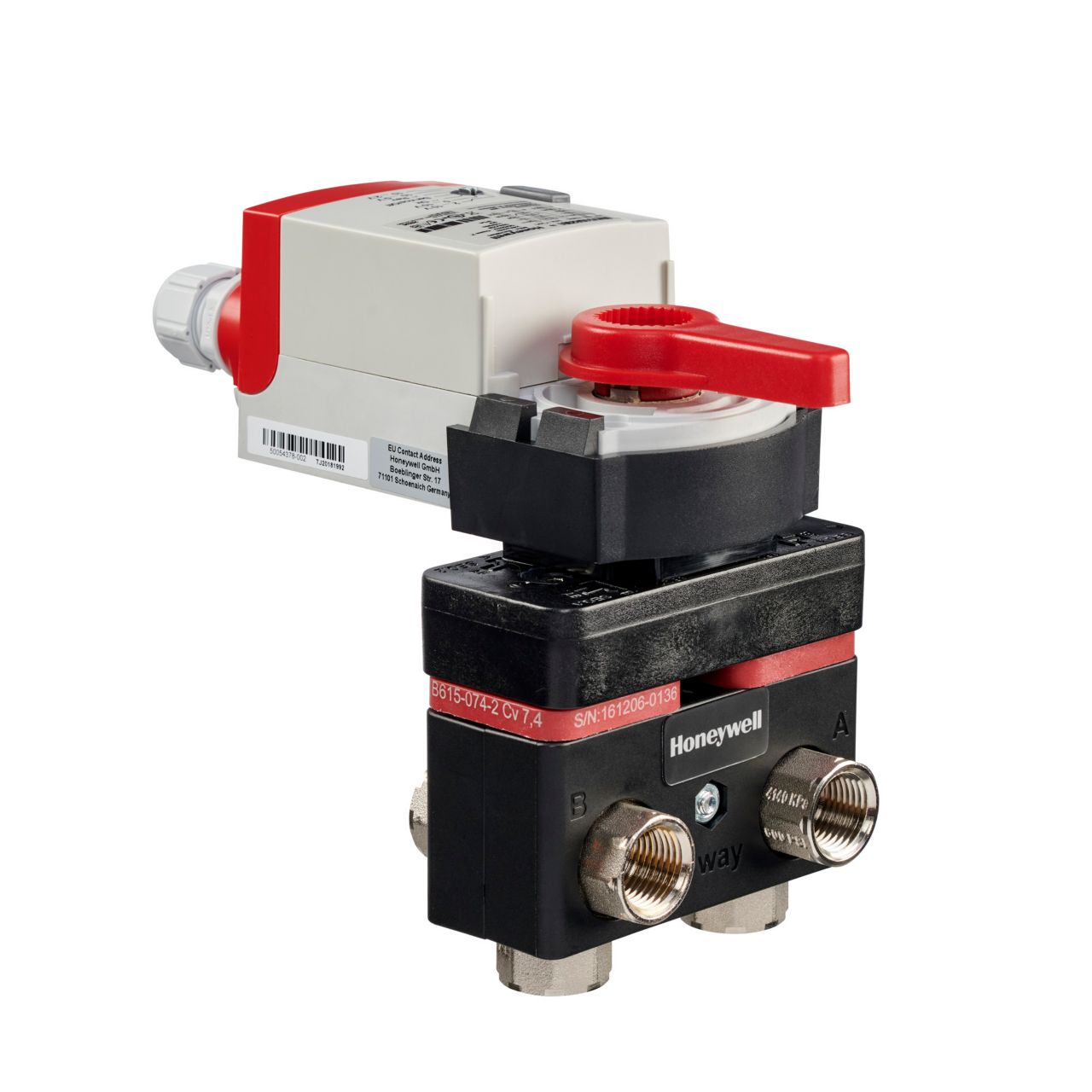 Honeywell VB6 Series 6-Way Control Ball Valve & Actuator VB6A012+008+AL