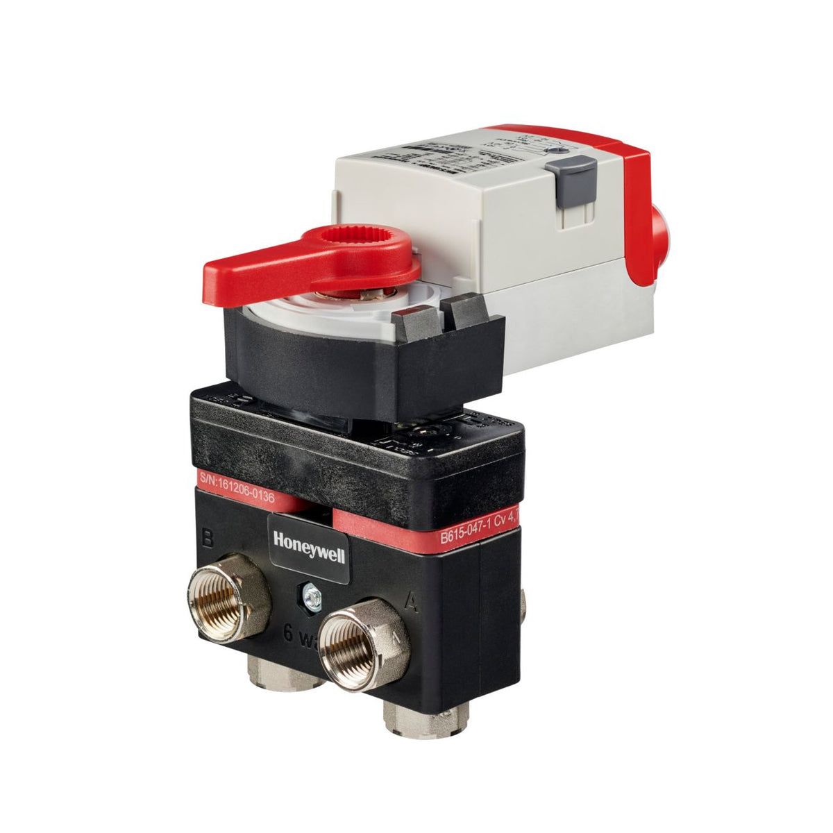 Honeywell VB6 Series 6-Way Control Ball Valve & Actuator VB6A012+008+AL